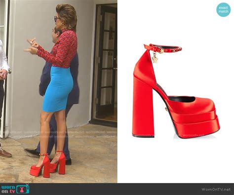 lisa rinna red versace shoes|Lisa Rinna Versace pumps.